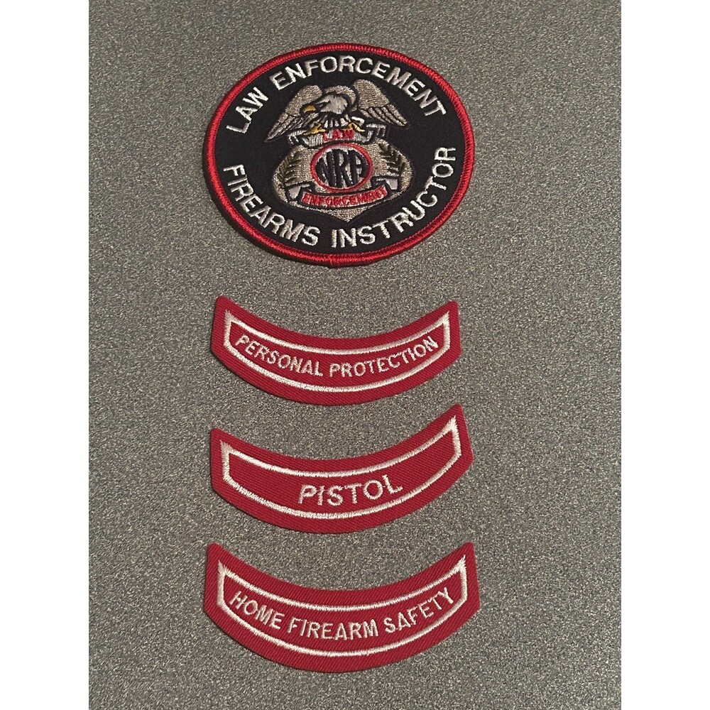 Law Enforcement NRA Certified Instructor Patch With Pistol Personal Home Lot